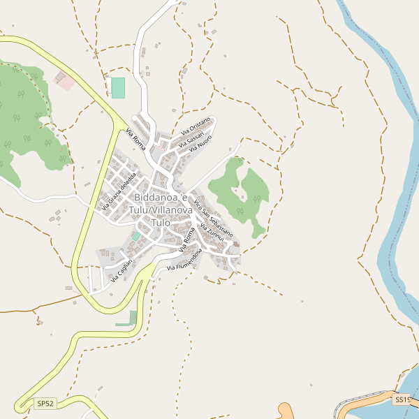 Thumbnail mappa stradale di Villanova Tulo