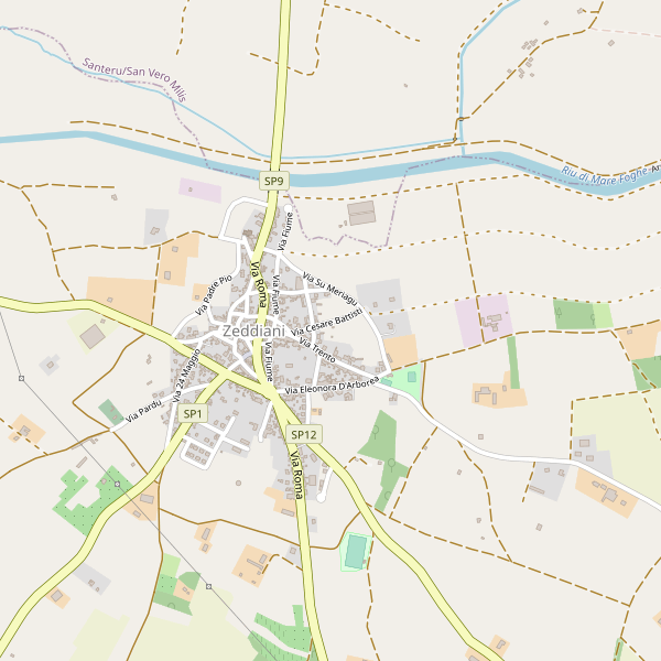 Thumbnail mappa stradale di Zeddiani