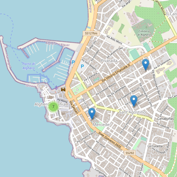 Thumbnail mappa chiese di Alghero