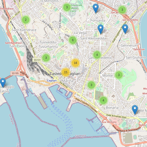 Thumbnail mappa chiese di Cagliari