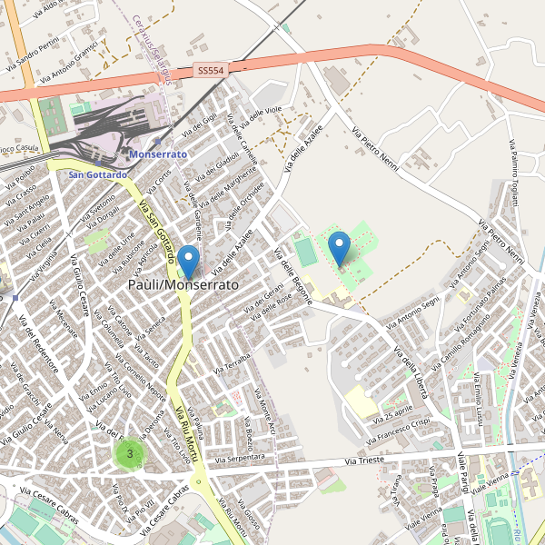 Thumbnail mappa chiese di Monserrato