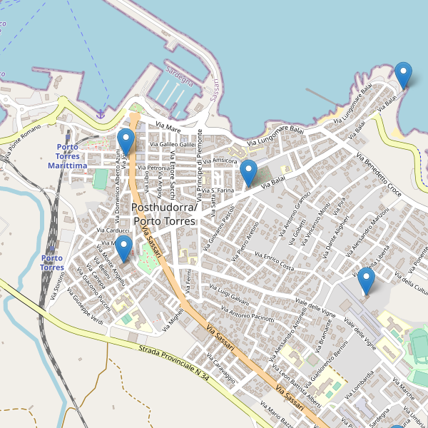 Thumbnail mappa chiese di Porto Torres