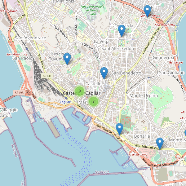 Thumbnail mappa hotel di Cagliari