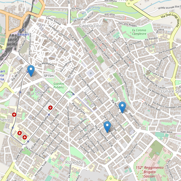 Thumbnail mappa hotel di Sassari