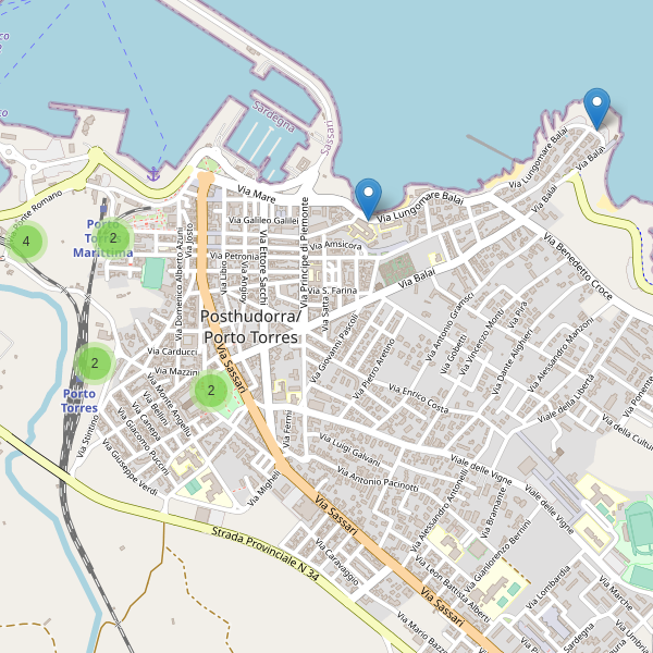 Thumbnail mappa monumenti di Porto Torres