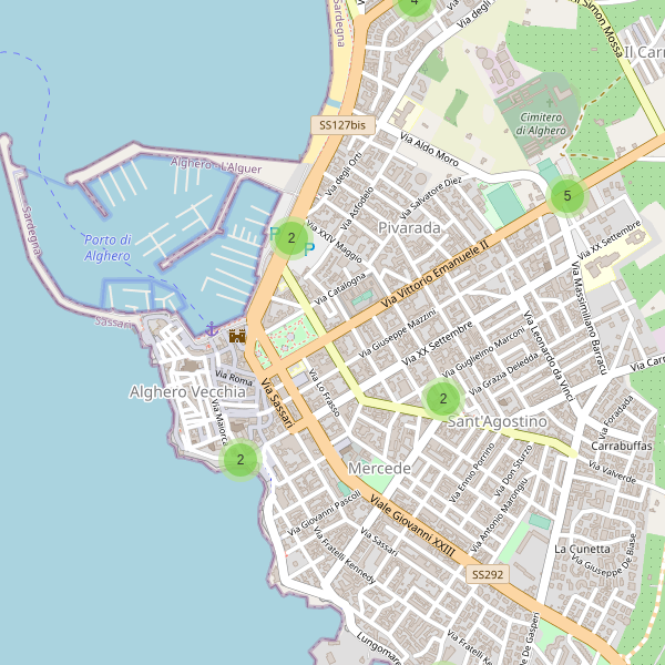 Thumbnail mappa parcheggi di Alghero