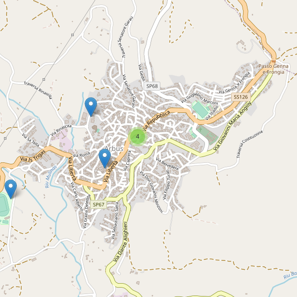 Thumbnail mappa parcheggi di Arbus