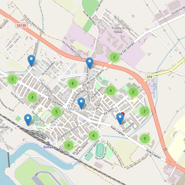 Thumbnail mappa parcheggi di Elmas