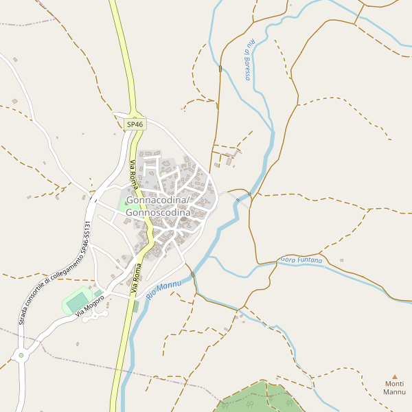 Thumbnail mappa parcheggi di Gonnoscodina