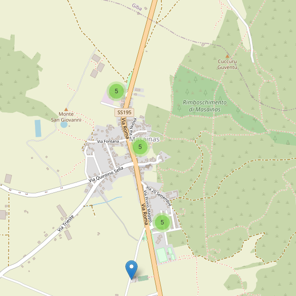 Thumbnail mappa parcheggi di Masainas