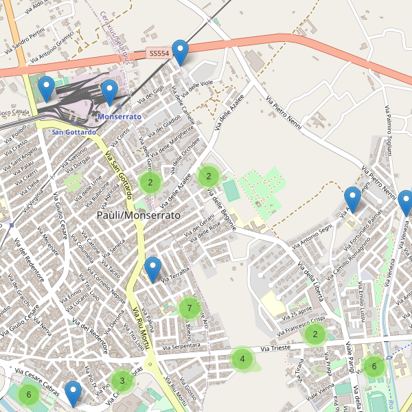 Thumbnail mappa parcheggi di Monserrato