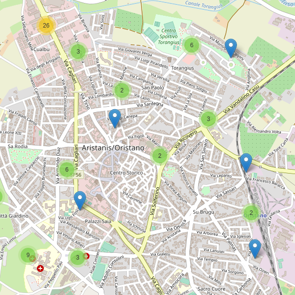 Thumbnail mappa parcheggi di Oristano