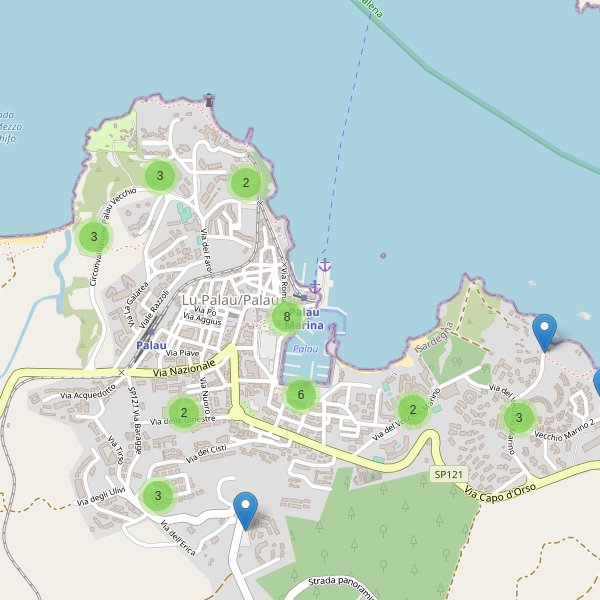 Thumbnail mappa parcheggi di Palau