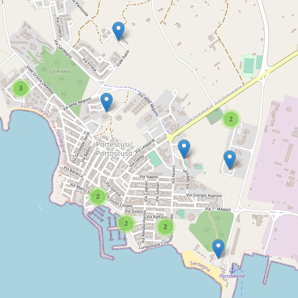 Thumbnail mappa parcheggi di Portoscuso