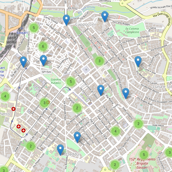 Thumbnail mappa parcheggi di Sassari