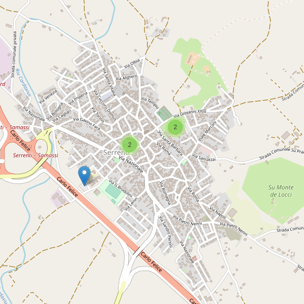 Thumbnail mappa parcheggi di Serrenti