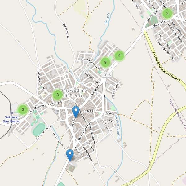 Thumbnail mappa parcheggi di Settimo San Pietro