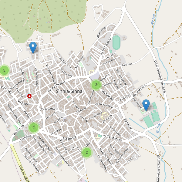 Thumbnail mappa parcheggi di Sinnai