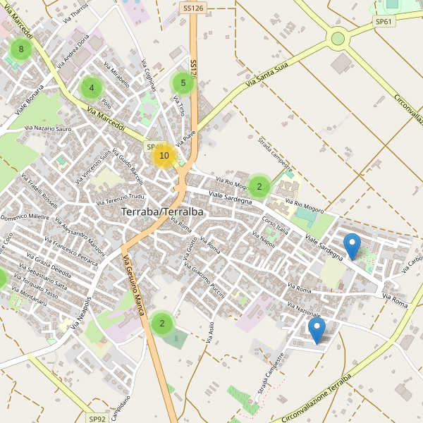 Thumbnail mappa parcheggi di Terralba