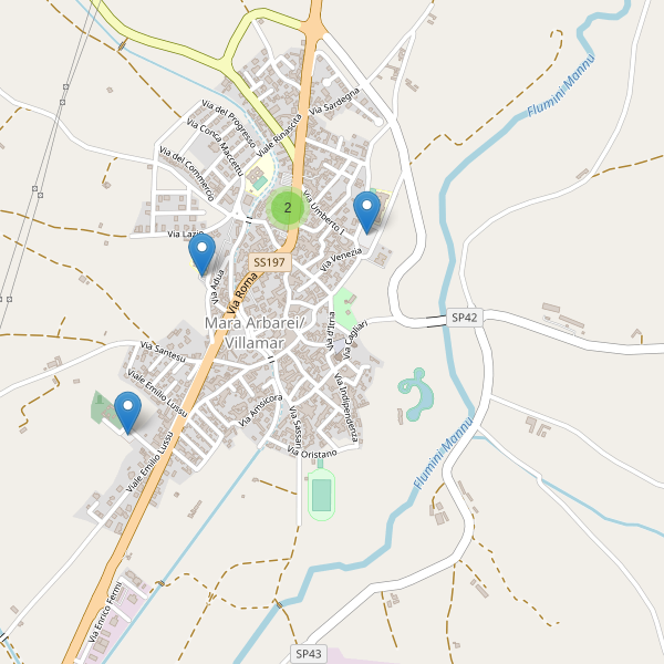 Thumbnail mappa parcheggi di Villamar