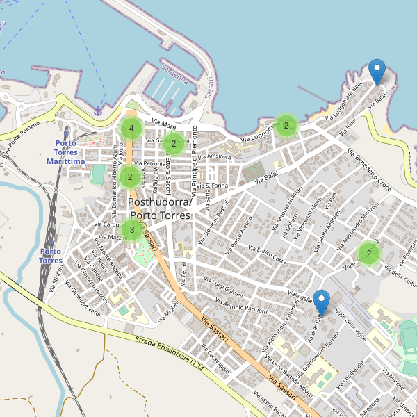 Thumbnail mappa ristoranti di Porto Torres