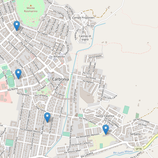 Thumbnail mappa scuole di Carbonia
