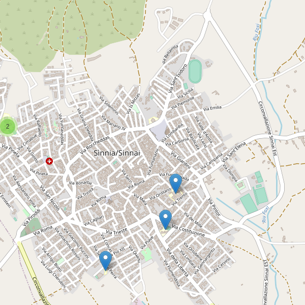 Thumbnail mappa scuole di Sinnai