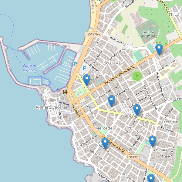 Thumbnail mappa supermercati di Alghero