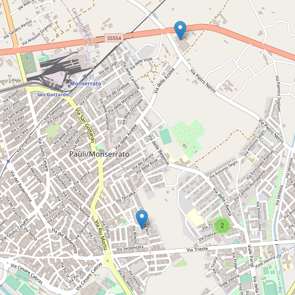 Thumbnail mappa supermercati di Monserrato
