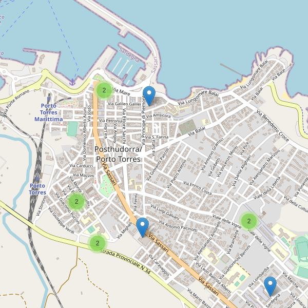 Thumbnail mappa supermercati di Porto Torres