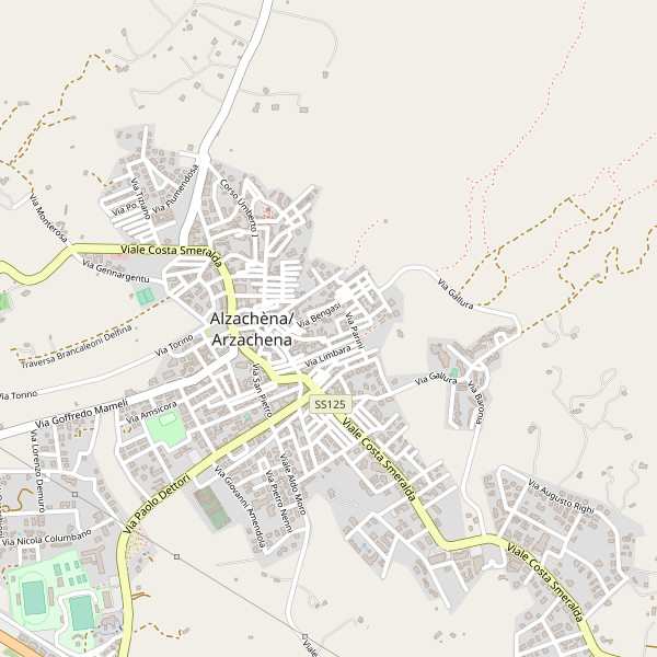 Thumbnail mappa taxi di Arzachena