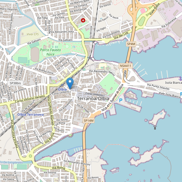 Thumbnail mappa taxi di Olbia